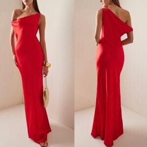 Staud Ashanti Maxi Dress In Red Rose Medium NWT